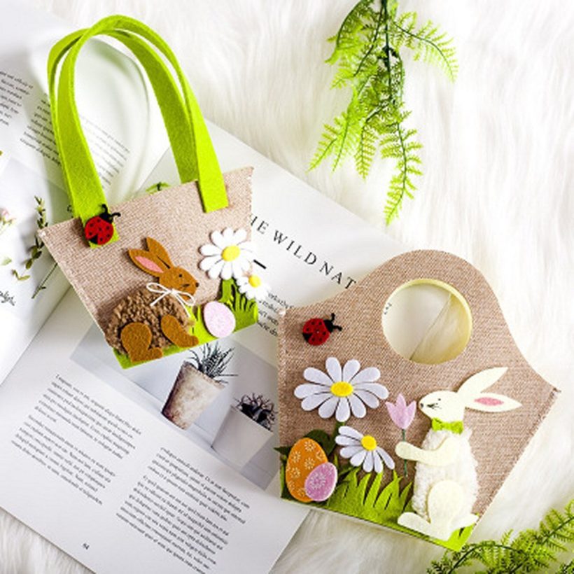 Gift Wrap Storage Handbags Rabbits Eggs Flowers