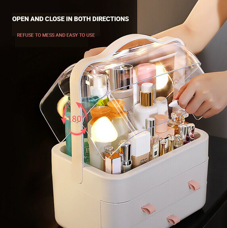 Waterproof Cosmetic Case Desktop Storage Box Jewlery Box