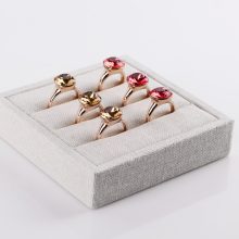 Cream-white Jewelry Finger Ring Display Tray