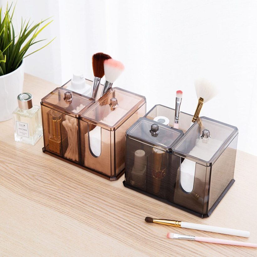 Plastic Makeup Organizer Transparent Cosmetics Storage