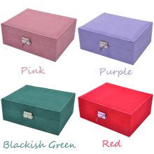 Jewelry display 4 color Flannel small rectangular jewelry box
