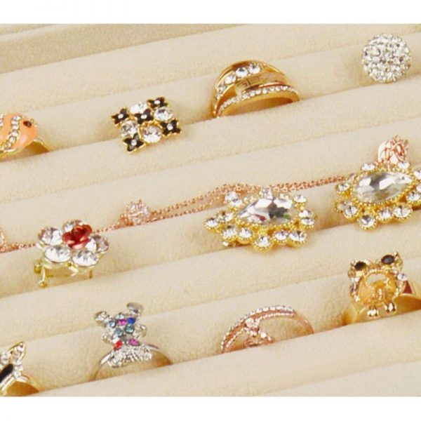 Jewelry Storage Organizer Earrings Ring Box Case