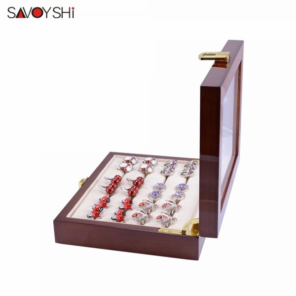 Glass Cufflinks Box for Men High Quality