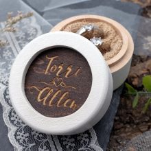 Personalized Wedding Ring Box Rustic Ring Bearer Box