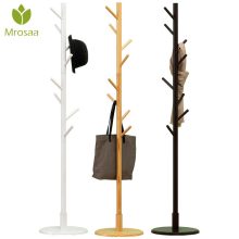 Solid Wood Hanger Floor Standing Coat Rack Organizer