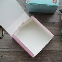 Pink Blue Gold Marble Design Paper Box Gift