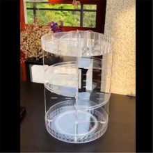 360 Rotating Acrylic Cosmetic Makeup Organizer DIY