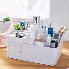 Beauty Storage Box - Versatile Plastic Makeup Organizer for Cosmetics and Jewelry