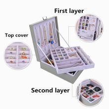Lock Cattle Pattern Leather Earrings Jewelry Organizer