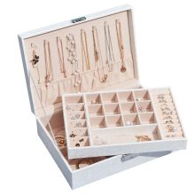 Leaf Pattern Leather Exquisite Craft Jewelry Box