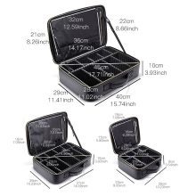 Storage Bag with Adjustable Compartments For Toiletry Brush Divider
