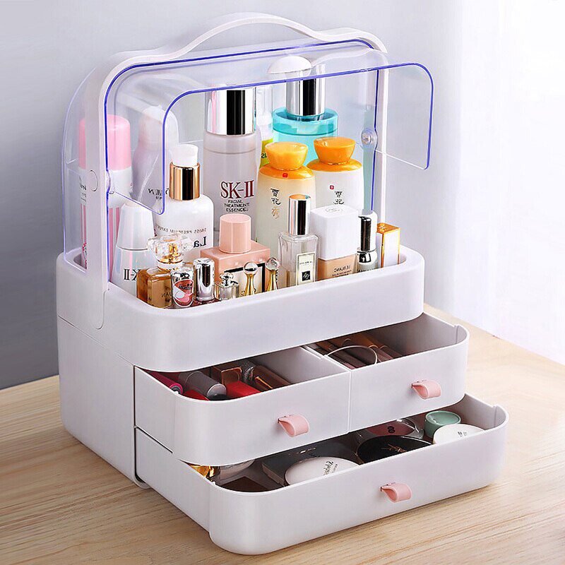 Waterproof Cosmetic Case Desktop Storage Box Jewlery Box