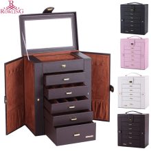 Elegant Large Capacity Leather Jewelry Box – Organize & Protect Your Collection
