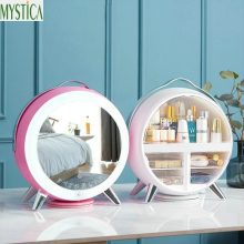 Nordic Cosmetic Storage Box Home Desktop Drawer LED