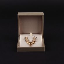 High-end Gold Leather Jewelry Box Jewelry Storage
