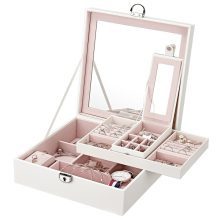 Leather Watch necklace bracelet storage case