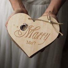 Handmade Wedding Ring Box Name Letter Jewellery Box