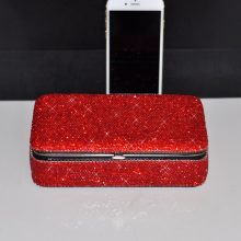 Diamond Square Jewelry Box Travel Portable Mirror Makeup