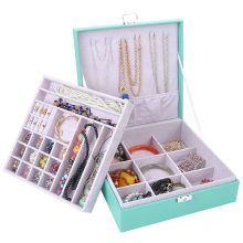 Lock Cattle Pattern Leather Earrings Jewelry Organizer