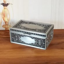 Vintage Jewelry Box Trinket Case Metal Box