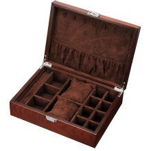 Exquisite Jewelry Box Women Leather Packaging Necklace Rings