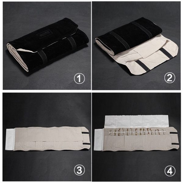  Women Luxury Jewelry Roll Storage Bag