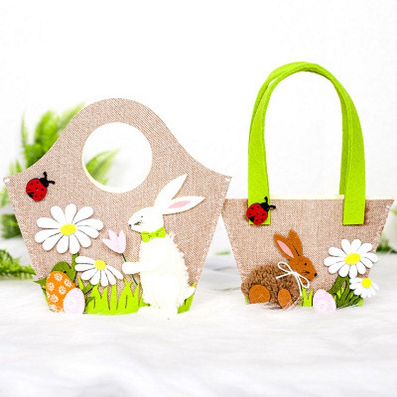 Gift Wrap Storage Handbags Rabbits Eggs Flowers