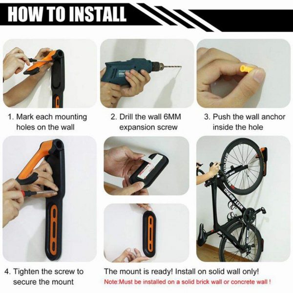 Bicycle Practical Wall Mount For Hanging Stand Wall