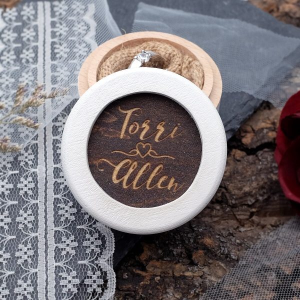 Personalized Wedding Ring Box Rustic Ring Bearer Box