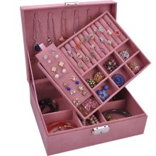 Jewelry display 4 color Flannel small rectangular jewelry box