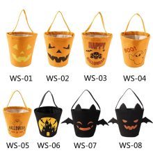 Halloween Bucket Gift Wrap Cotton Handbag