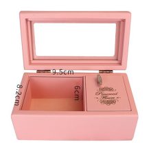 Wooden Musical Jewelry Box Display Case Jewely Organizer