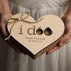 Handmade Wedding Ring Box Name Letter Jewellery Box