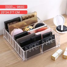Portable Transparent Makeup Organizer Storage Box Make Up