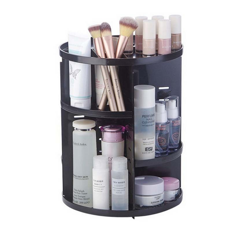 360-degree Rotating Makeup Organizer Brush Holder