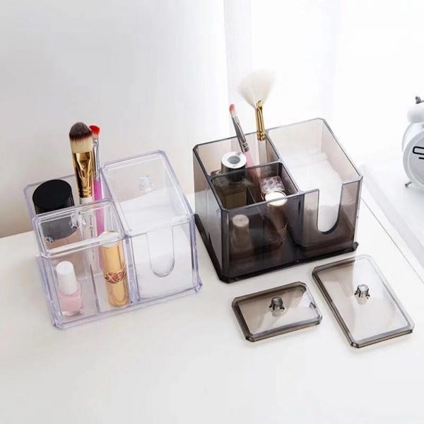 Plastic Makeup Organizer Transparent Cosmetics Storage