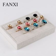 Cream-white Jewelry Finger Ring Display Tray