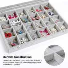 Storage Earring display stand Silver jewelry box
