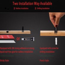 Fashion Home Decor Nailless Folding Coat Hook Hallway
