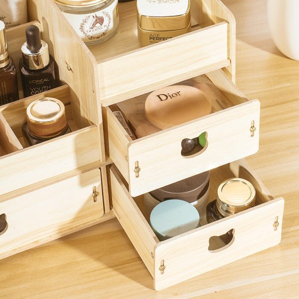 Wood Cosmetic Organizer Diy Assembly Wooden