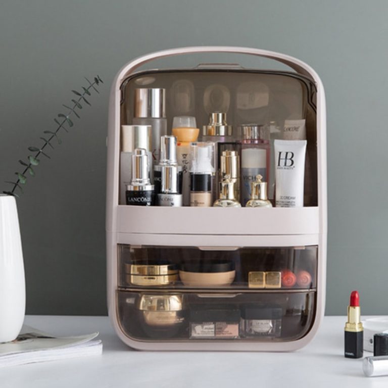 Makeup Organizer Transparent Clamshell 2 Drawer