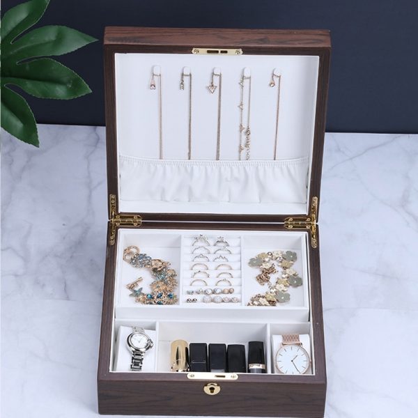 Wooden Jewelry Box Women with Lock
