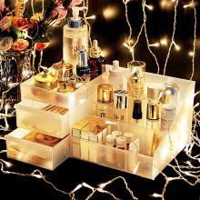 Large Capacity Drawer Makeup Organizer Jewelry Cosmetic Storage Box