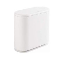10 Liter White Modern Wastebasket Thin Trash Can