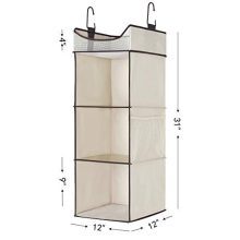 3-Shelf Hanging Closet Organizer Hanging Closet Shelves with Top Shelf
