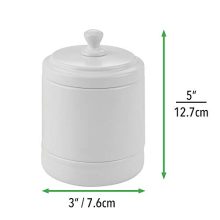 mDesign Metal Bathroom Vanity Storage Organizer Canister Jar