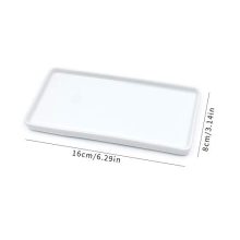 Floatant Small Ceramic Candle Tray Rectangle White Sink Tray Perfume
