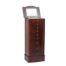 Large Jewelry Armoire Cabinet with 8 Drawers & 2 Swing Doors