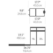 simplehuman 35 Liter / 9.3 Gallon Dual Compartment