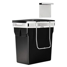 10 Liter / 2.6 Gallon In-Cabinet Trash Can – Heavy-Duty Steel Body, Black | Compact & Efficient